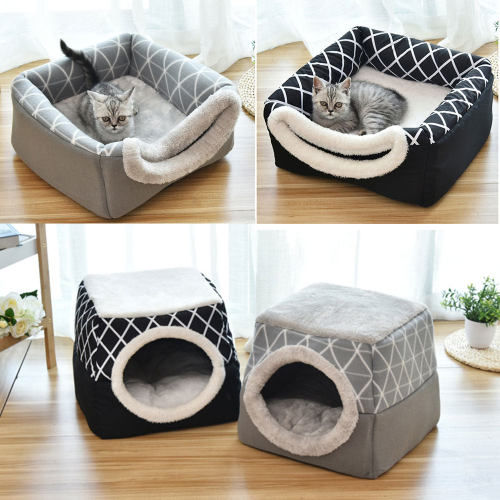 Kittyone- Katzenbett, 2 in 1 , kuschlig, gemütlich